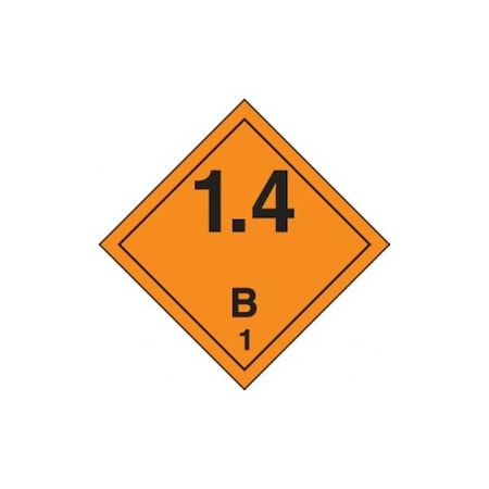 Accuform TDG PLACARD CLASS 1 273MM x 273MM TCP142VS25 TCP142VS25